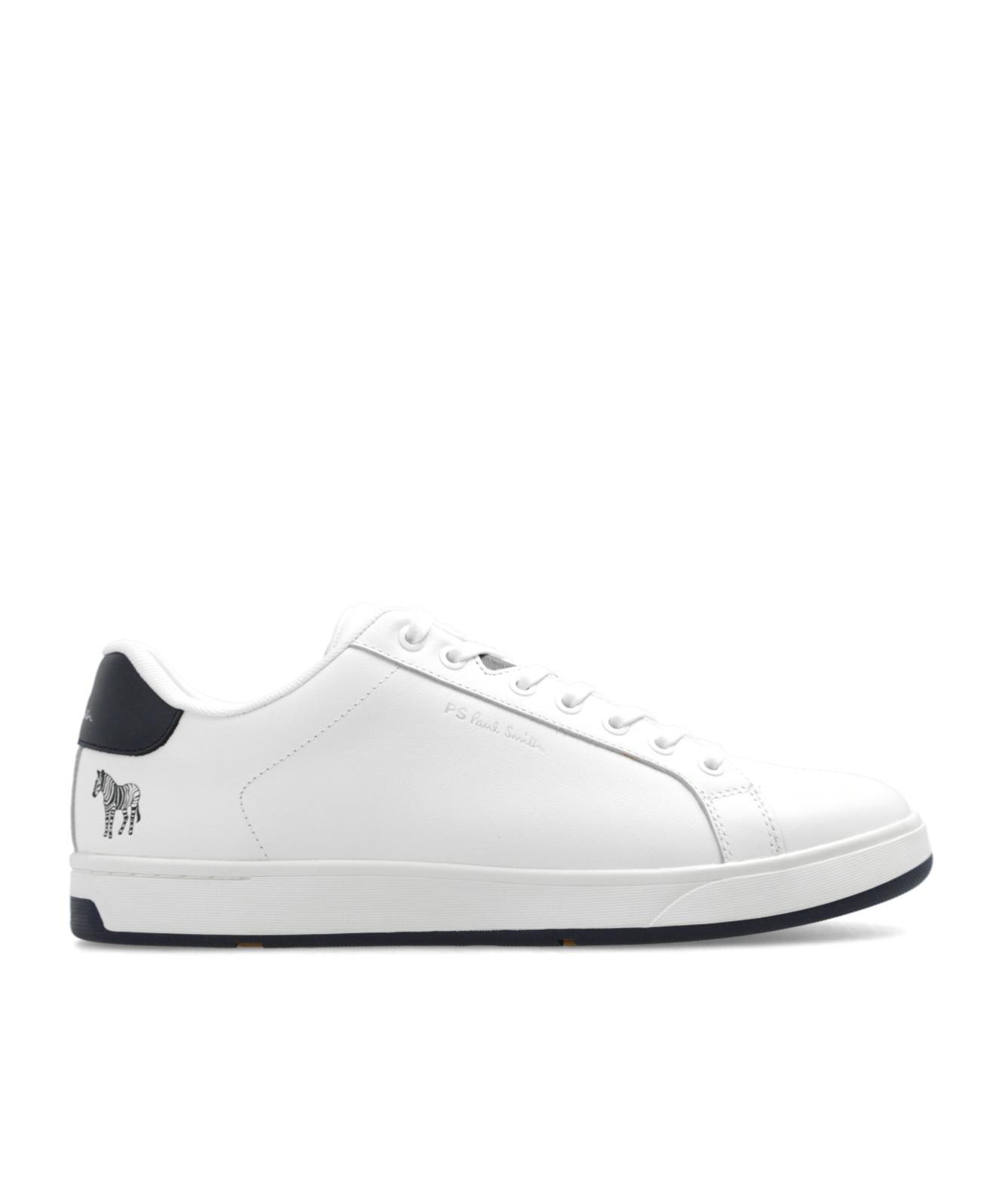 Shop Ps By Paul Smith Albany Zebra-print Leather Sneakers In White