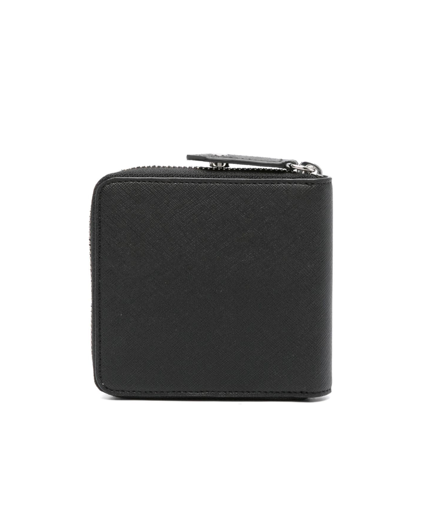 Vivienne Westwood Grained Rectangular Wallets With Silver-tone Hardware In Black