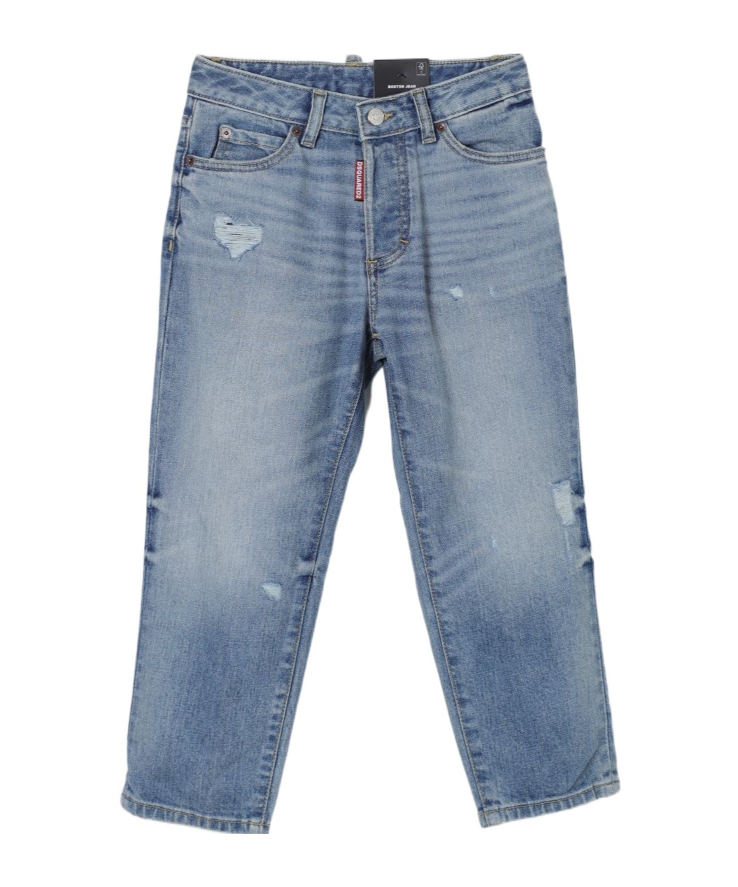 Shop Dsquared2 Imitation Of Old Design Logo Jeans In Blue