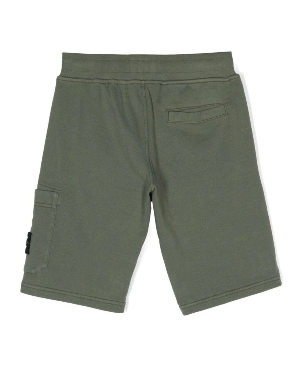 Stone Island Compass-badge Jersey Shorts In Green