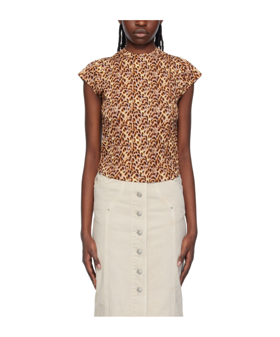 Isabel Marant Étoile Multicolor Juviana T-shirt In Brown