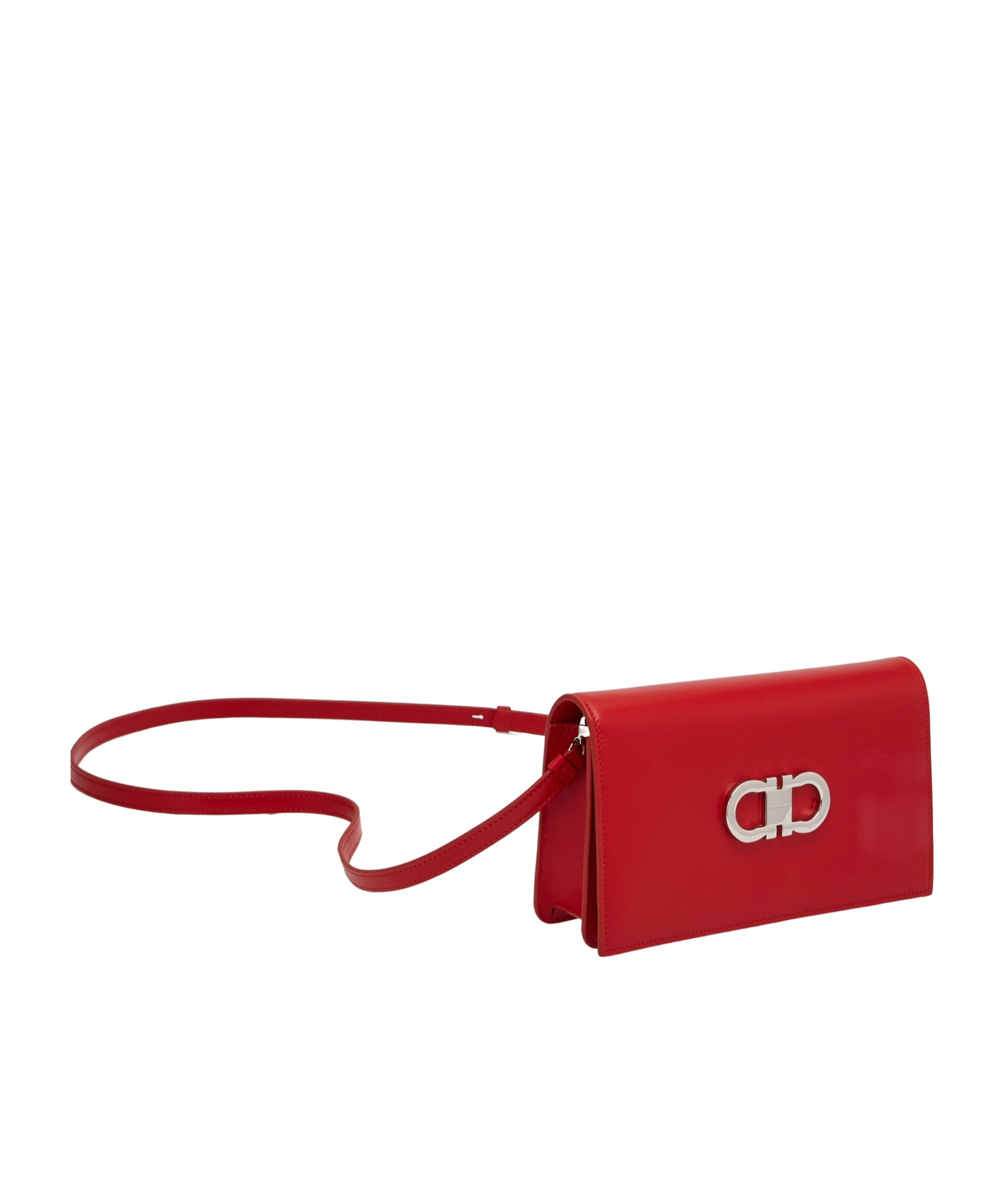 Ferragamo Double Gancini Mini-bag In Red