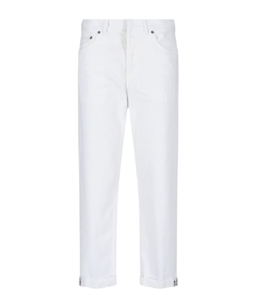 Dior Belt Ring Denim Trousers In White