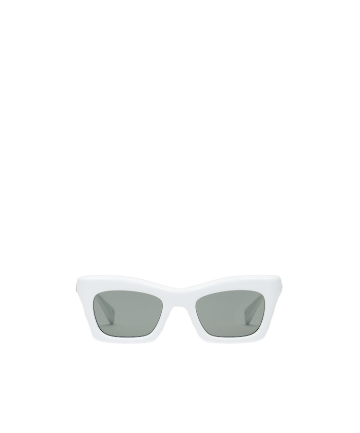 Gucci White Acetate Rectangular Sunglasses