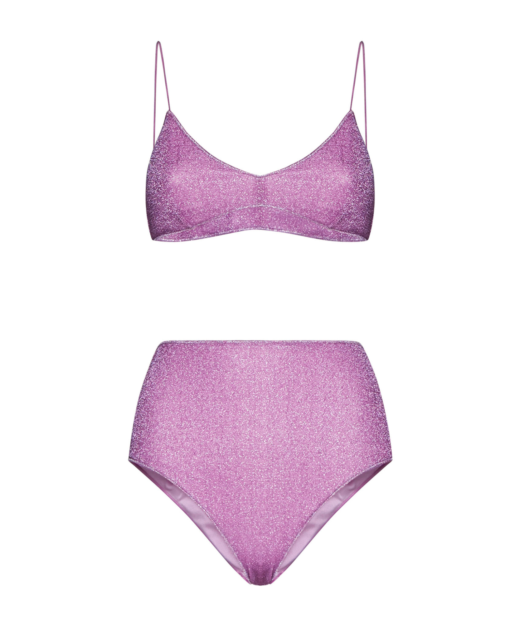 Oseree Lumiere Triangle-bra Bikini In Pink