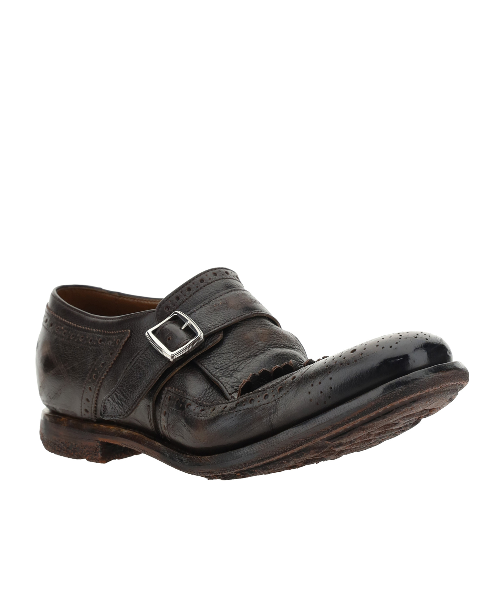 Church's Buckle Detailed Round Toe Loafers In Black