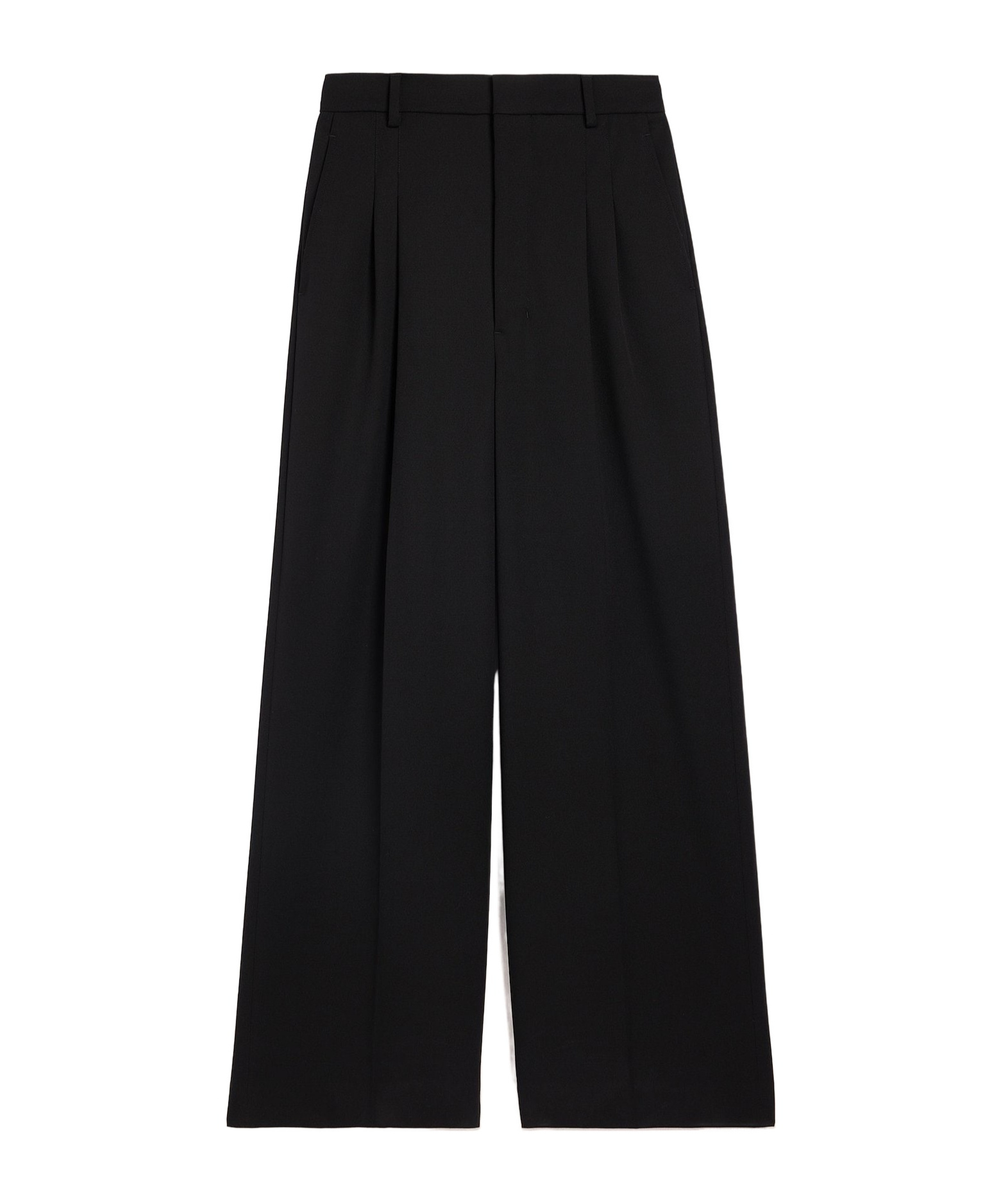 AMI ALEXANDRE MATTIUSSI AMI PLEATED FRONT WIDE-LEG TROUSERS