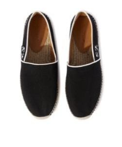 Off-white Anglette Arrow-embroidered Espadrilles In Black