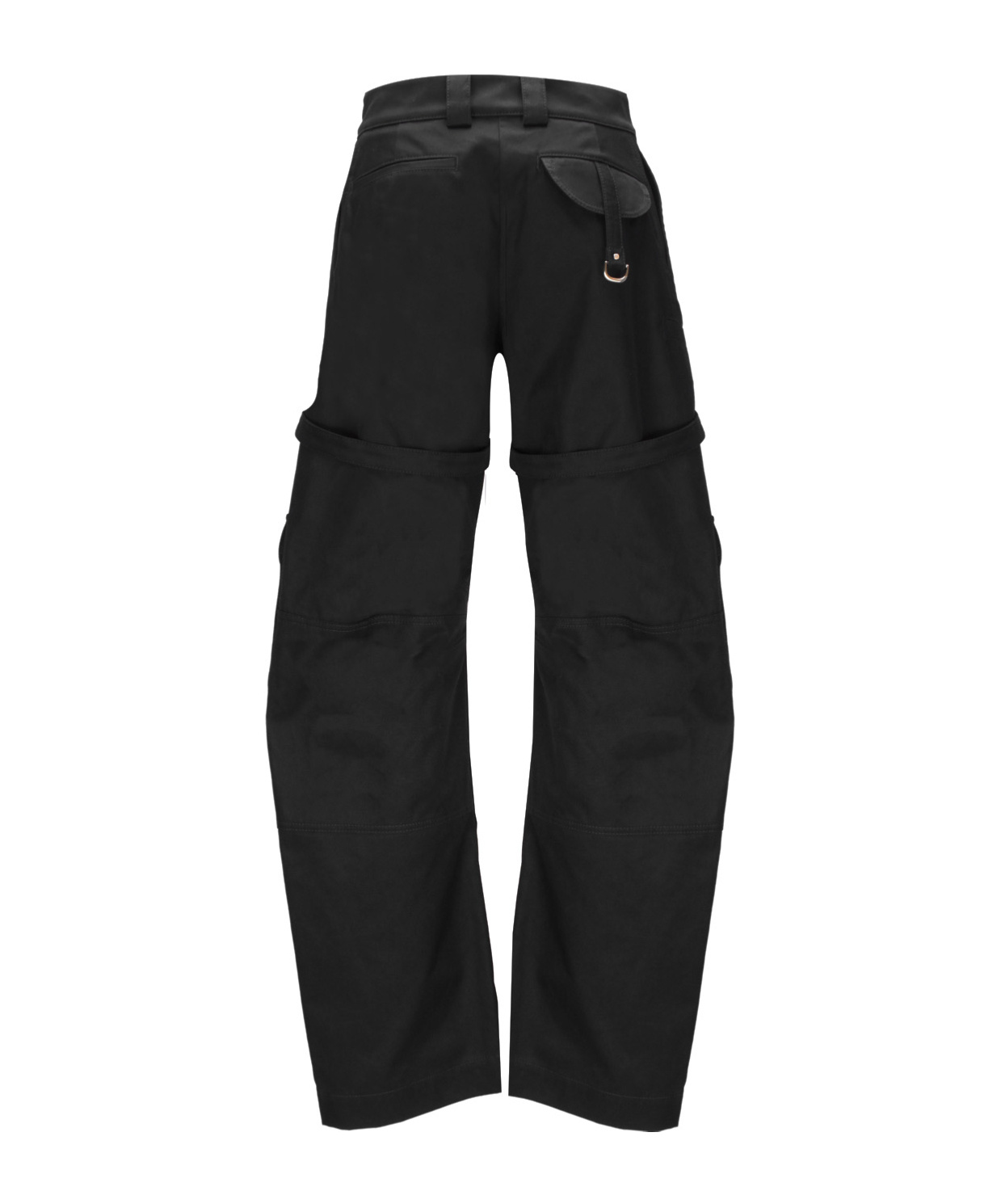 Off-white Cotton Cargo Trousers In Black