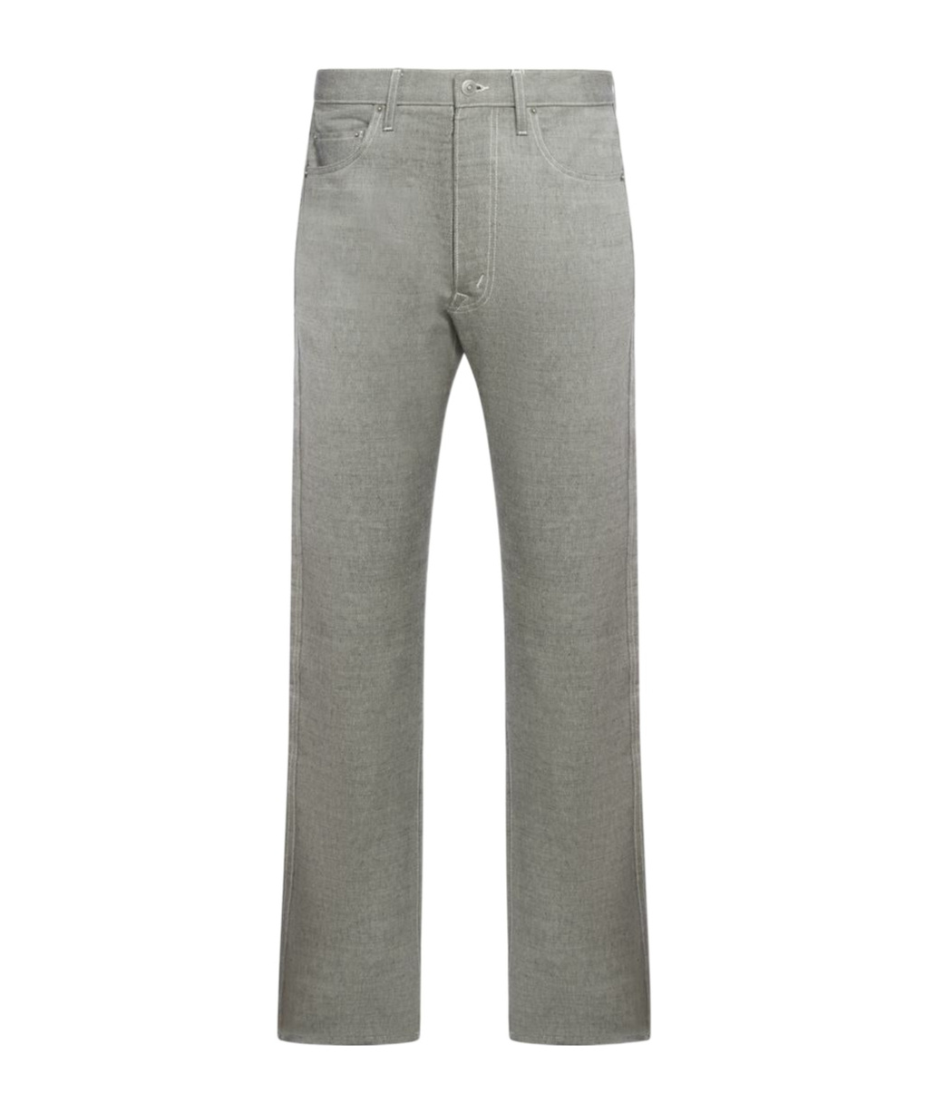 Maison Margiela Denim Jeans With Wide Leg And Pockets In Gray