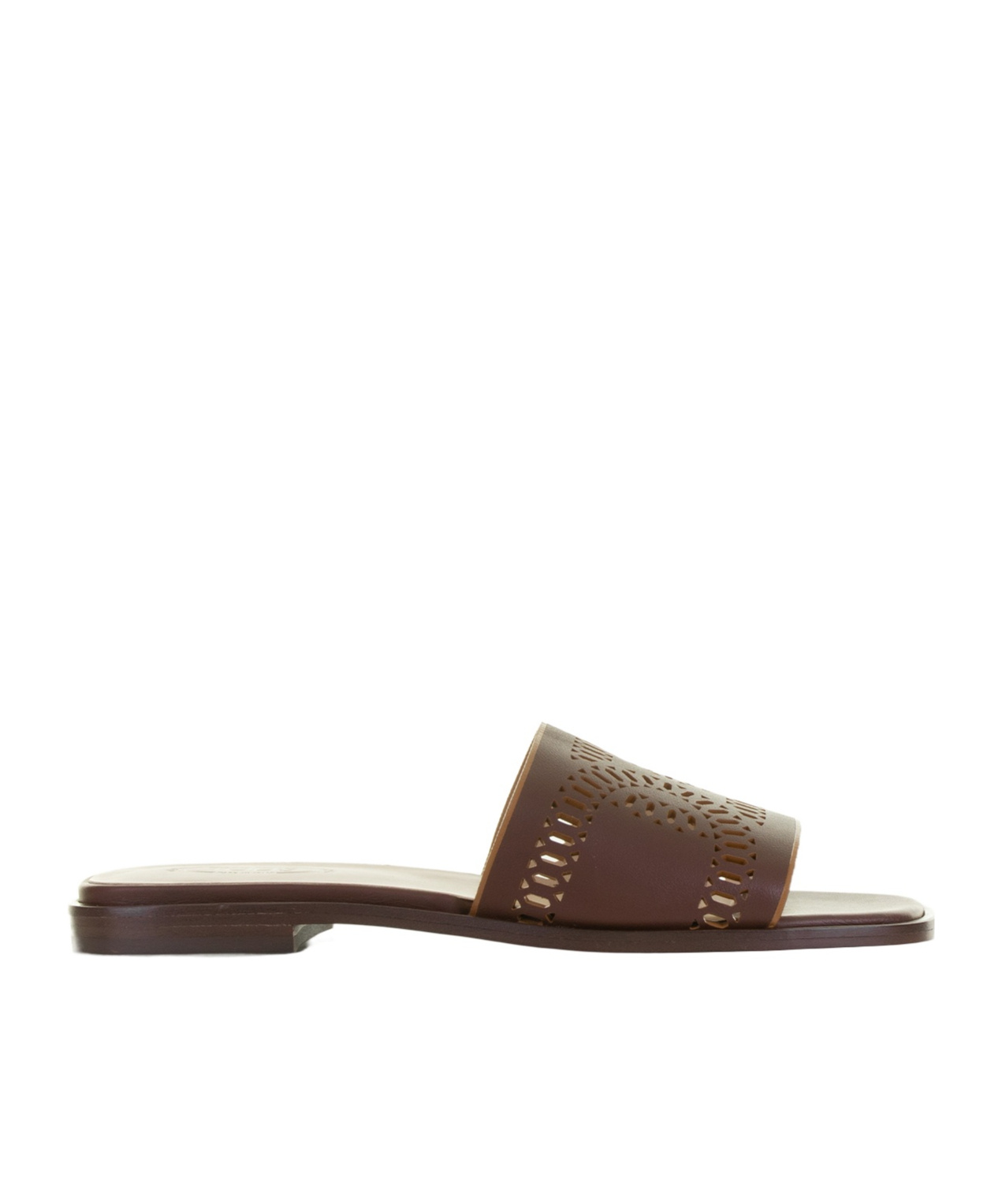 Tod's Tods Kate Low Leather Sandal In Brown