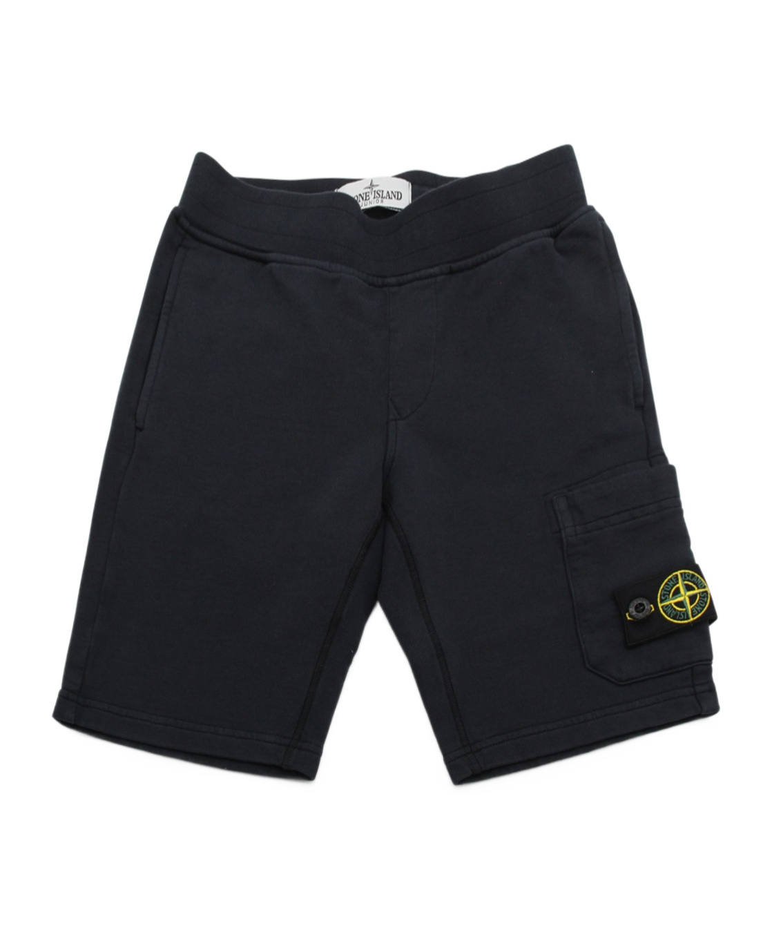 Stone Island Compass Cotton Cargo Shorts In Blue