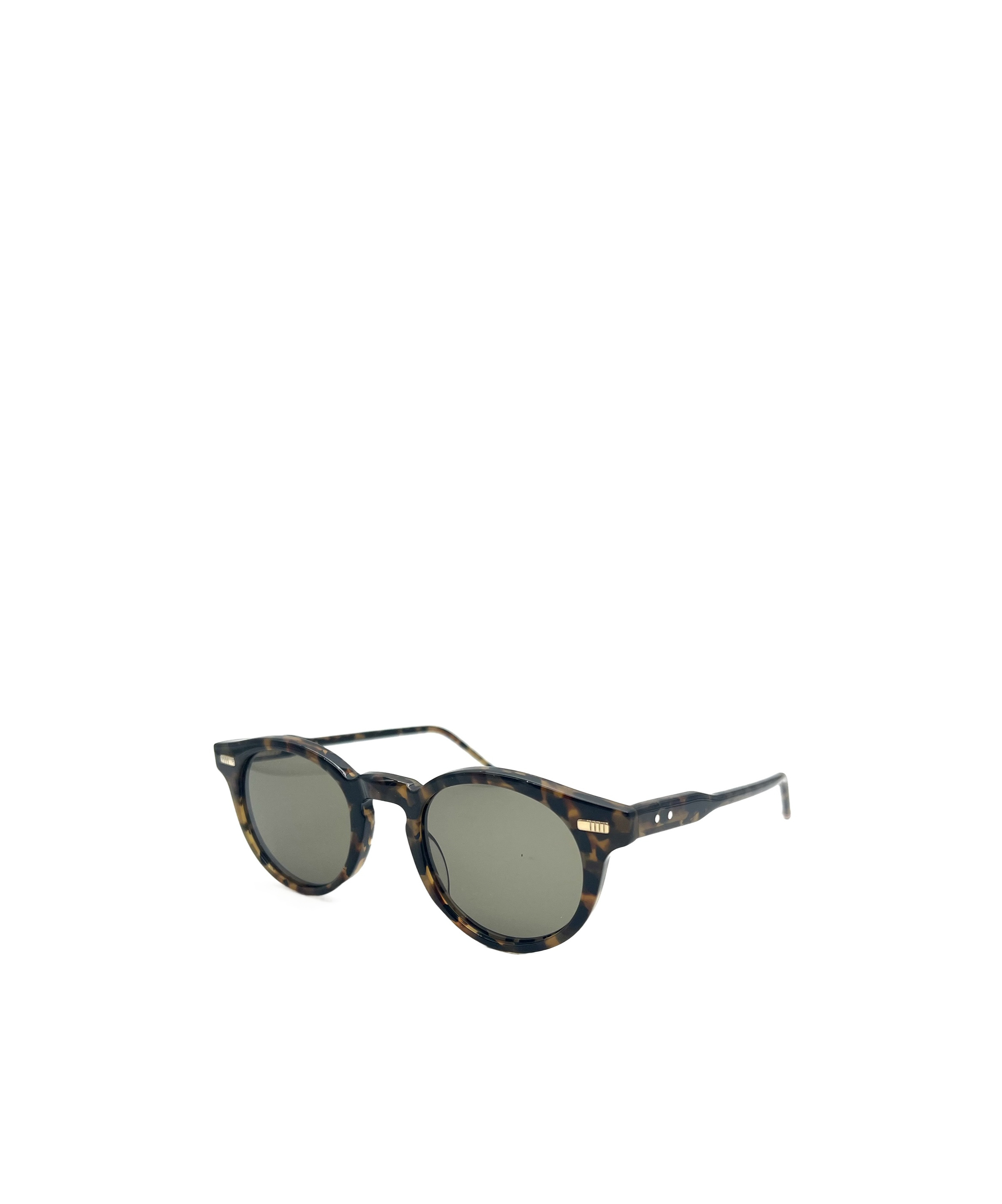Thom Browne Tortoiseshell Round-frame Sunglasses In Gray