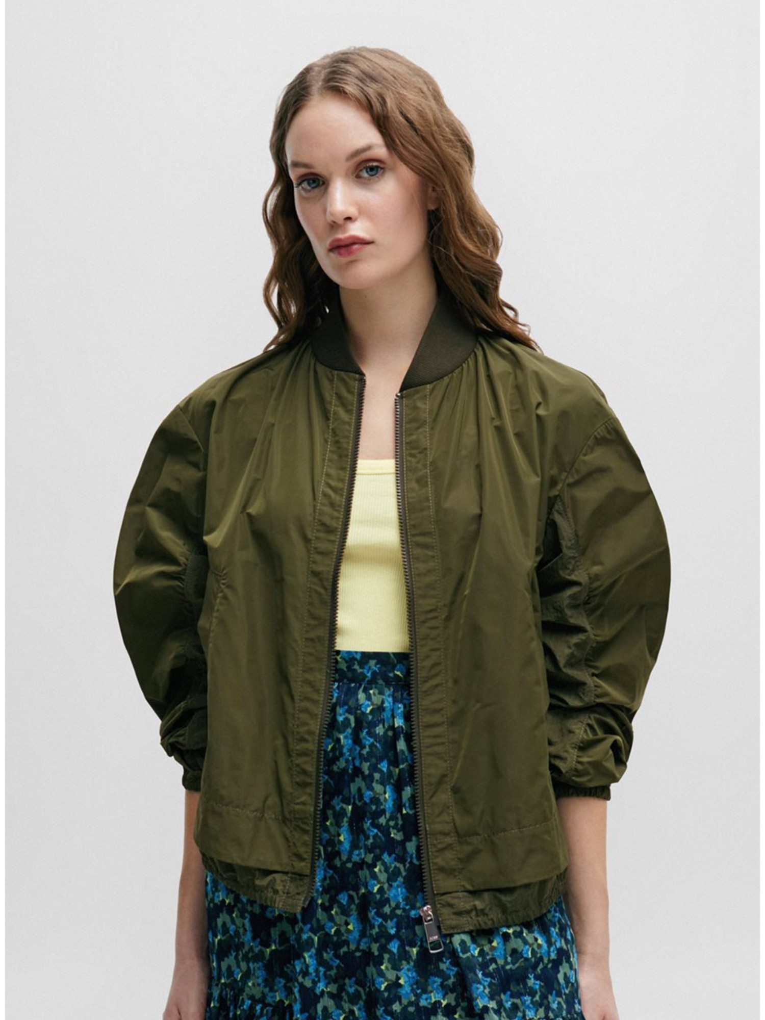 Hugo Boss Water-repellent Jacket In A Relaxed Fit In Green