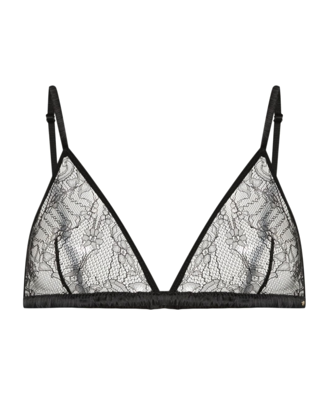 Shop Anine Bing Maddy Floral-lace Bra In Gray