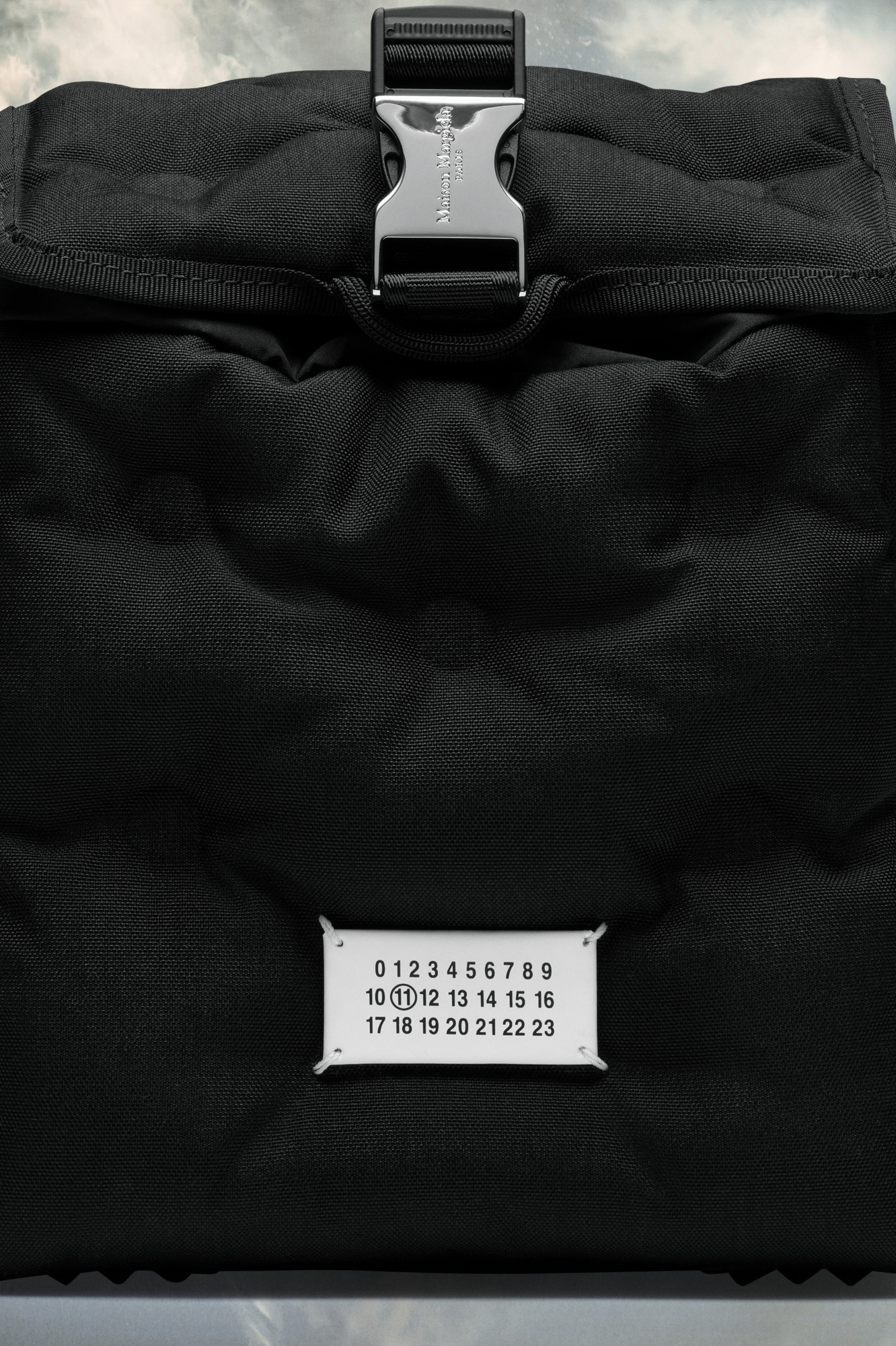 Maison Margiela Numbers-patch Backpack In Black