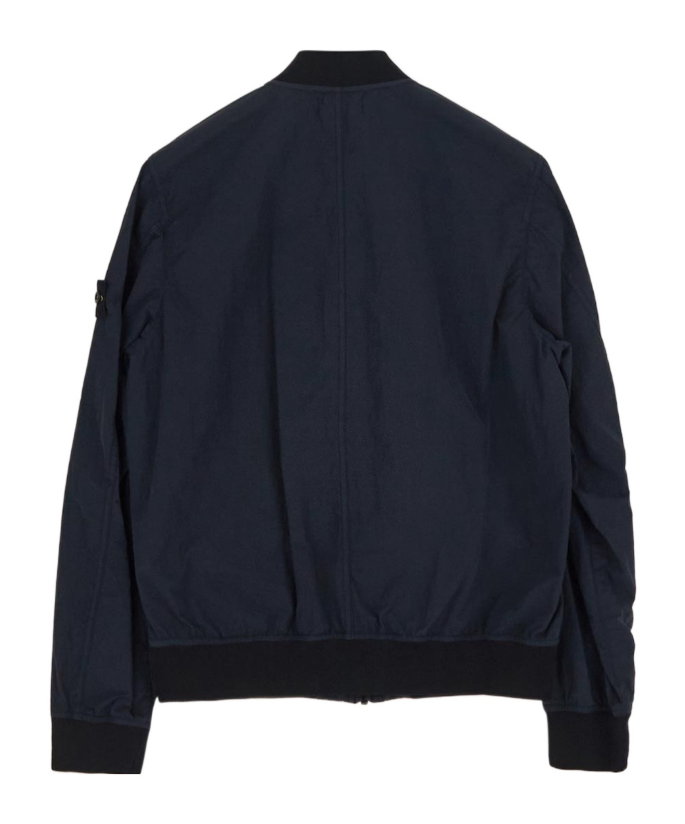 Stone Island Compass-badge Bomber Jacket In Blue