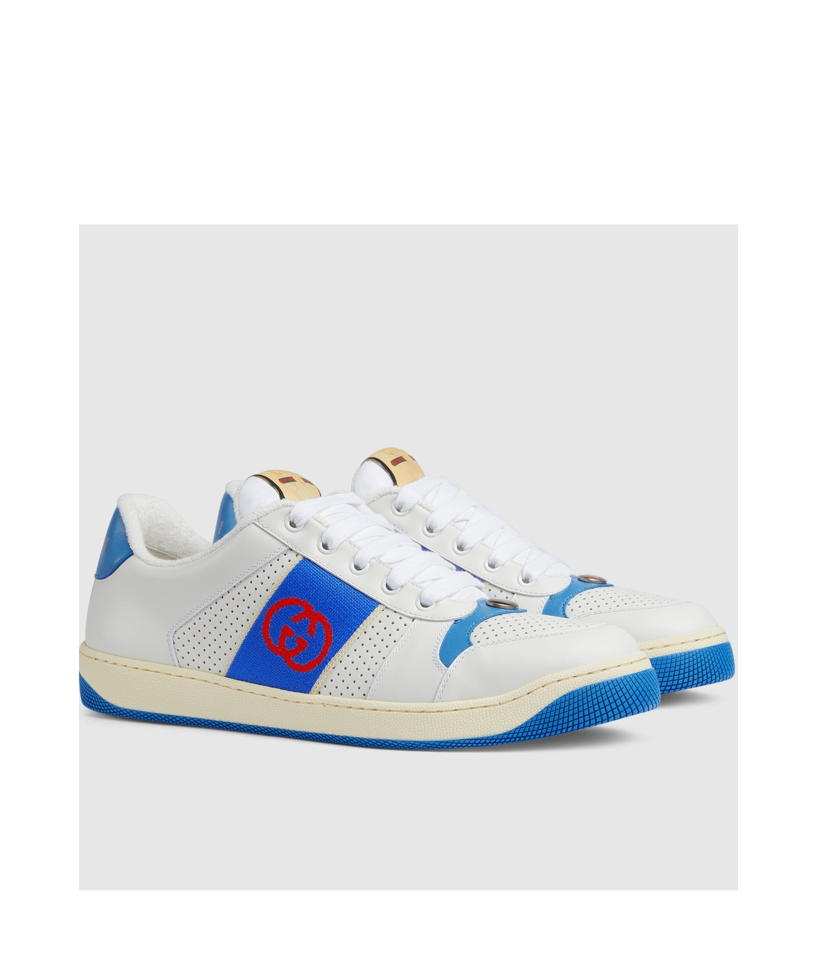 Gucci Men's Screener Sneakers In White