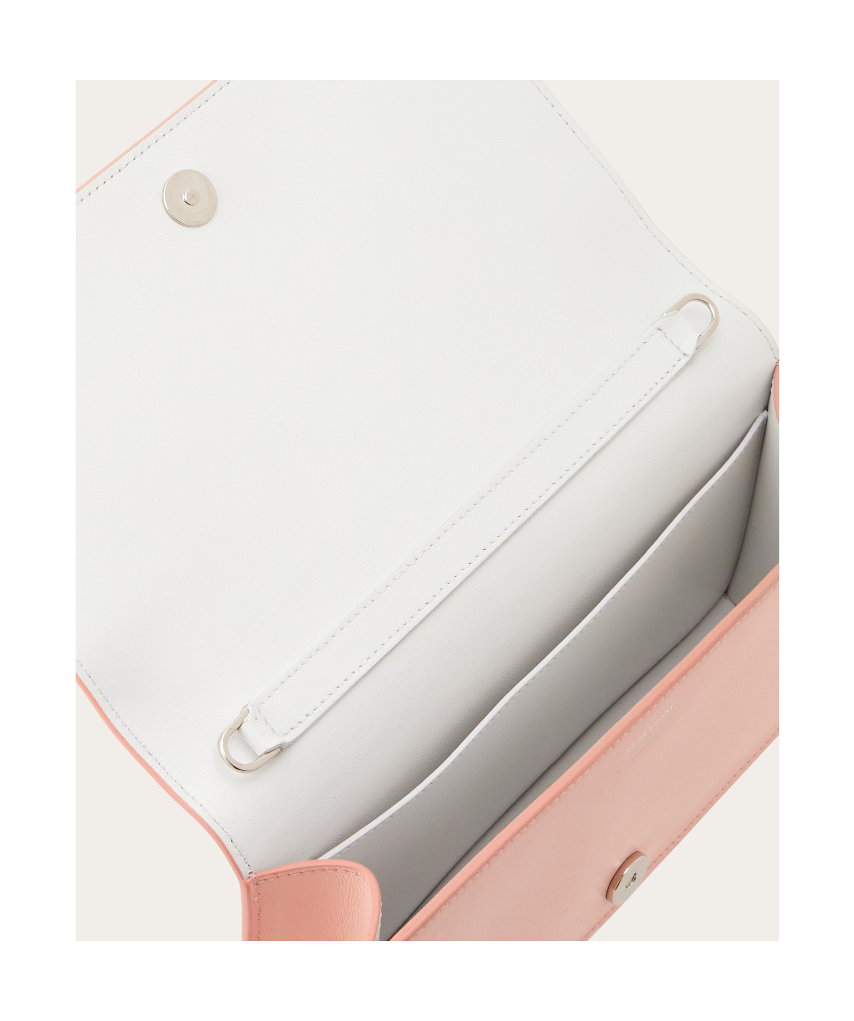 Ferragamo Double Gancini Mini Bag In White