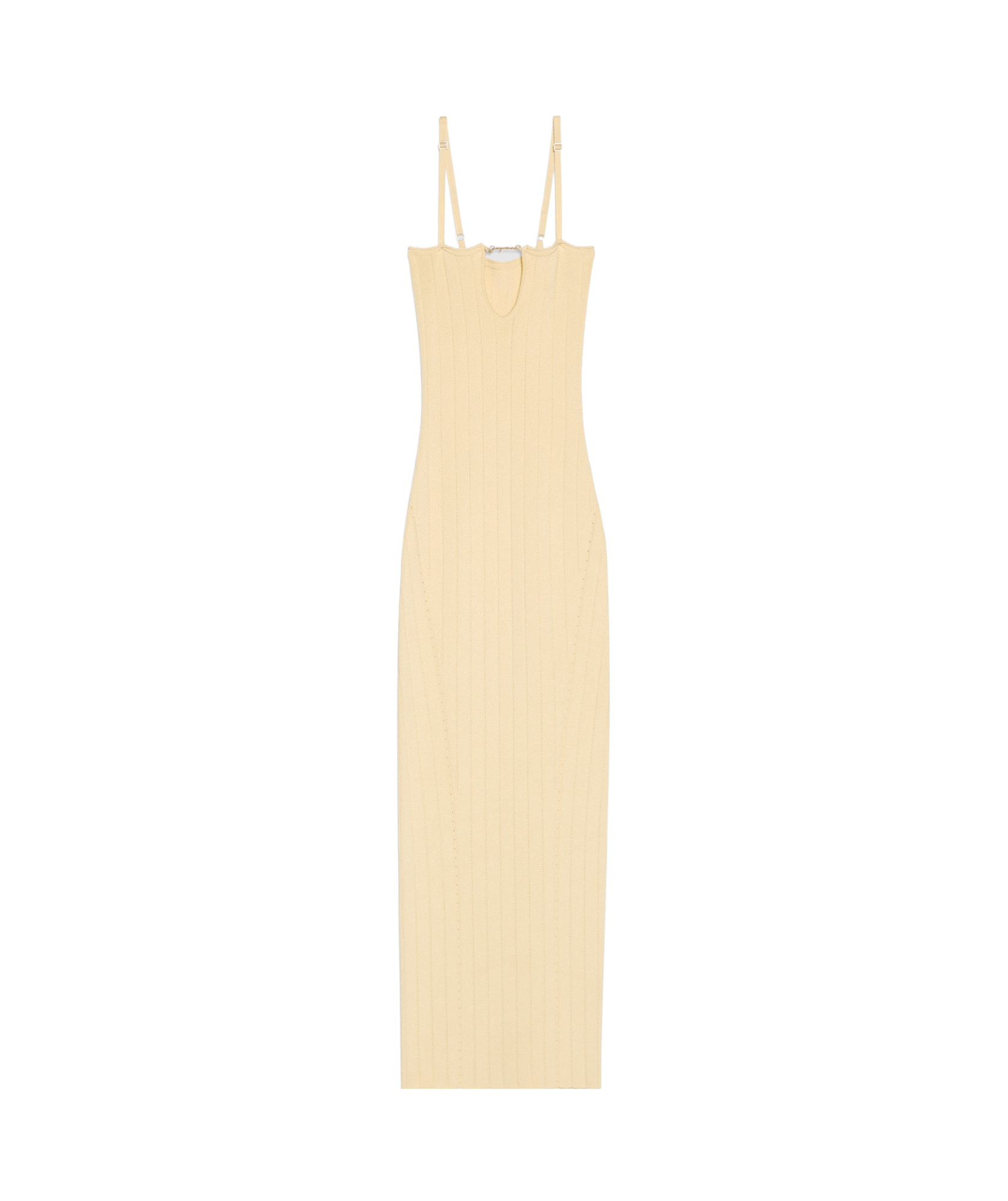 Jacquemus Womens Croco Beige La Robe Crayon Croco-pattern Cotton-woven Maxi Dress In Nude