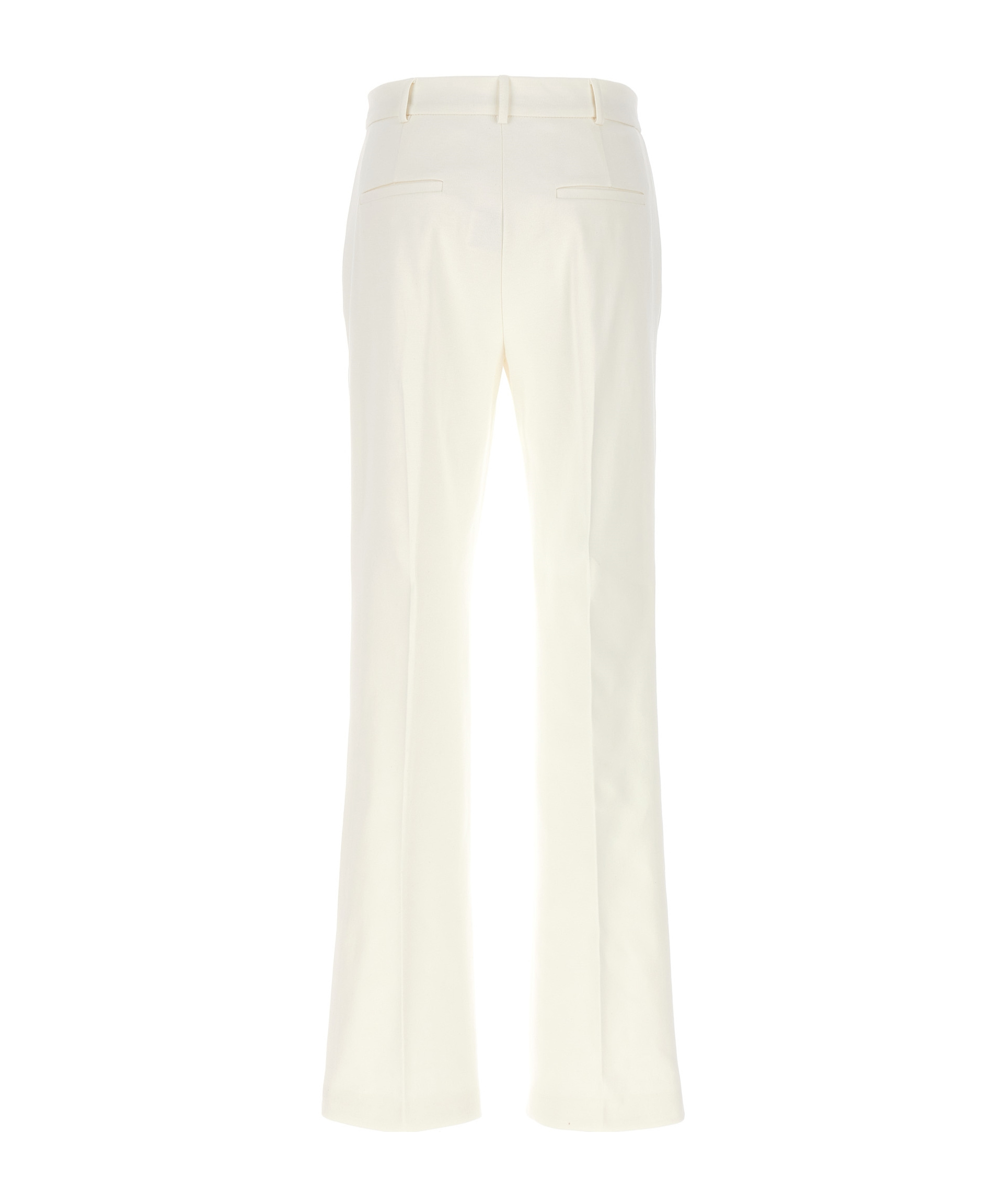 Shop Sportmax Compact Knitted Pants In White