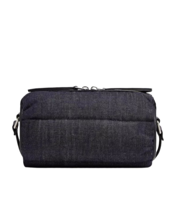 Moncler Keoni Denim Crossbody Bag In Blue
