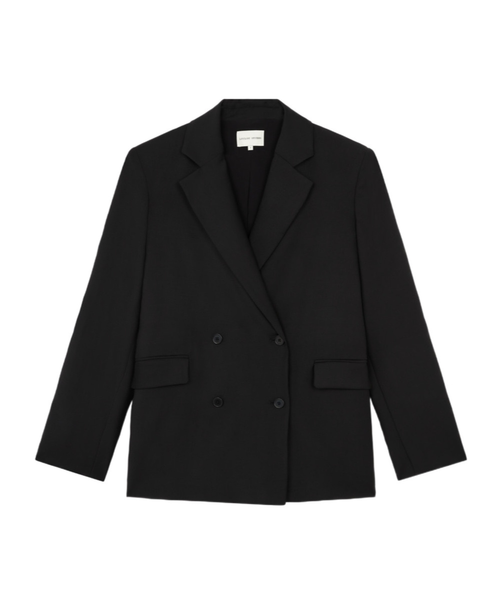 Loulou Studio Long-sleeved Casual Jacket In Black