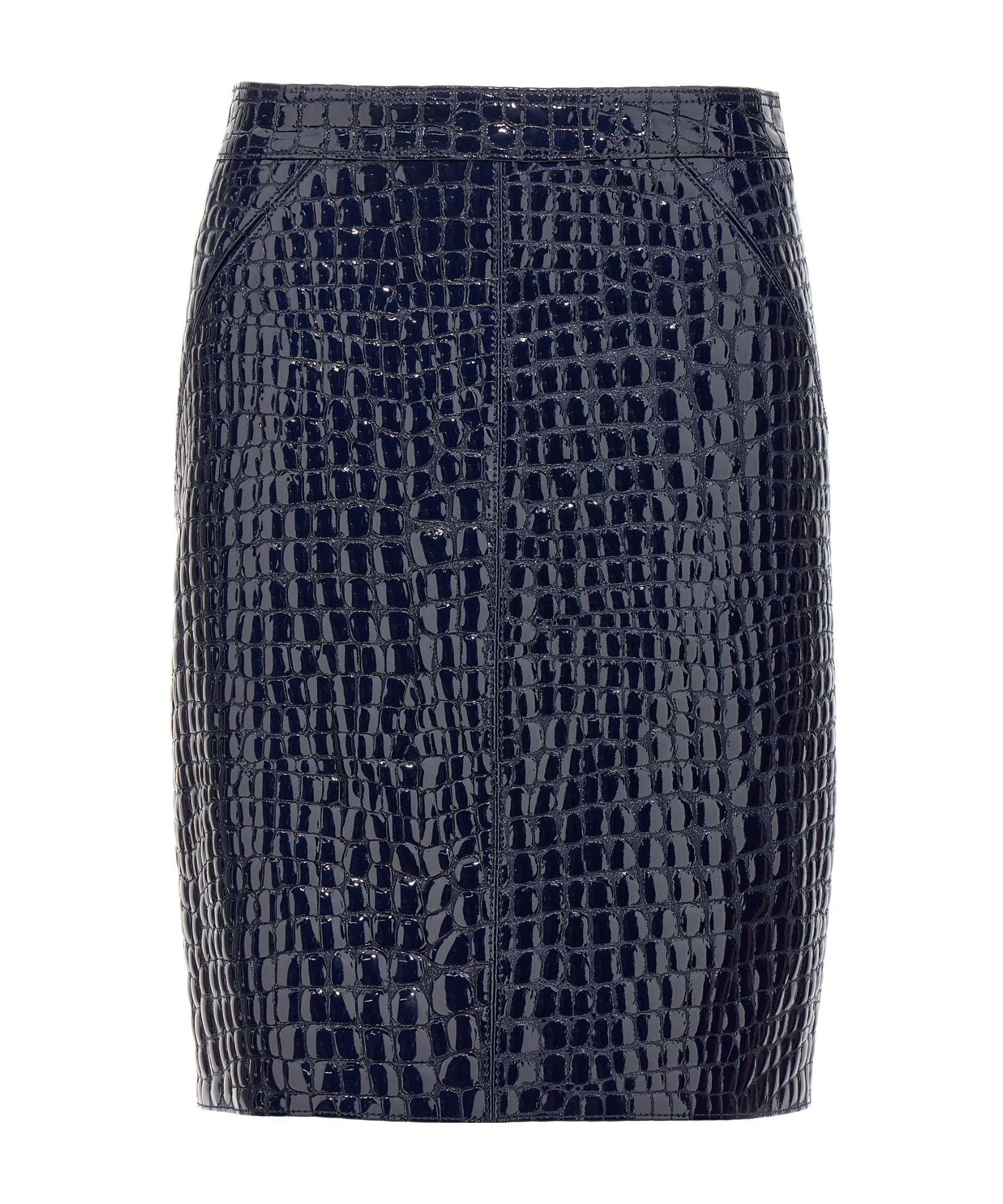 Tom Ford Crocodile-embossed Leather Miniskirt In Black