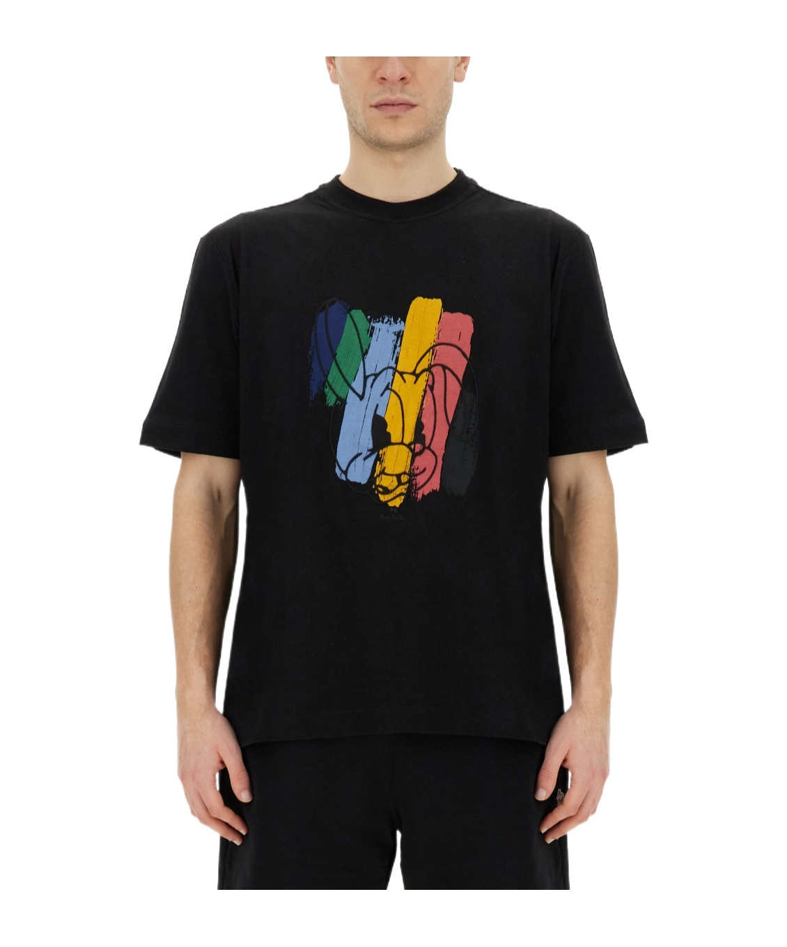 Ps By Paul Smith Ps Paul Smith Mens Reg Fit Ss Tshirt Rabbit Clothing In Black