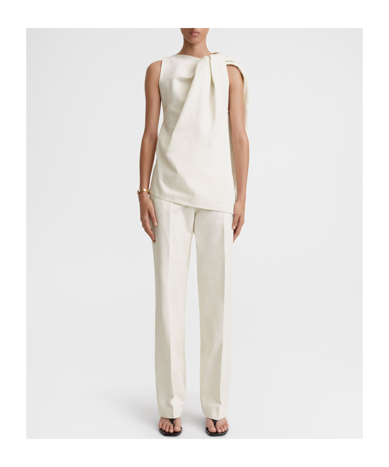 Totême Shoulder-twist Tank Top In White