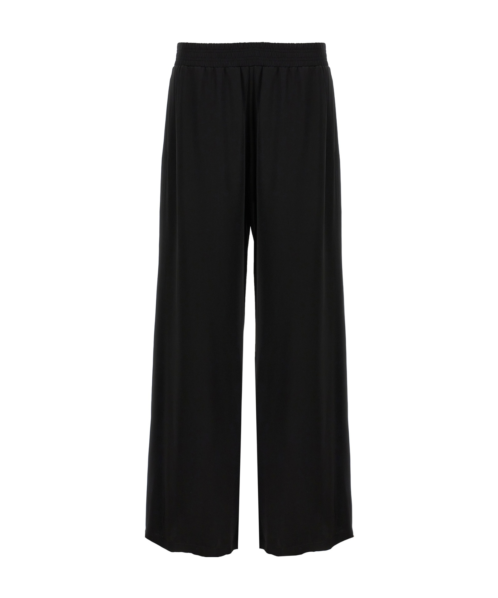 Fabiana Filippi Wide-leg Satin Trousers In Black