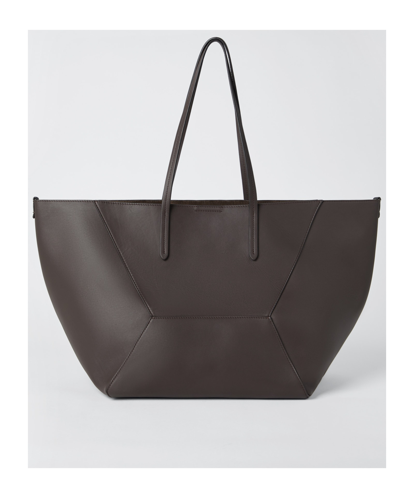 BRUNELLO CUCINELLI LOGO-STAMP LEATHER TOTE BAG 