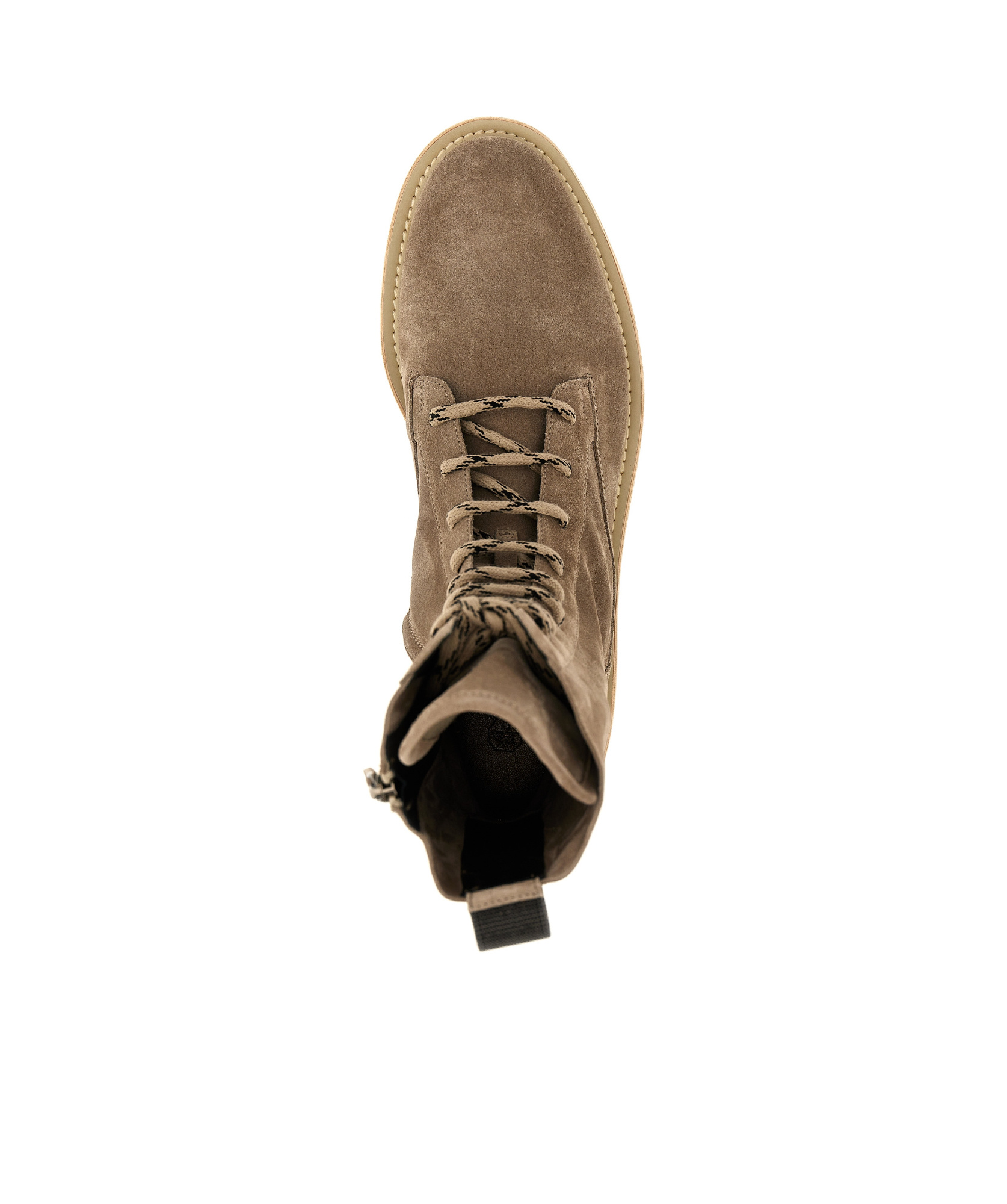 Brunello Cucinelli Suede Lace-up Boots Boots, Ankle Boots Beige In Brown