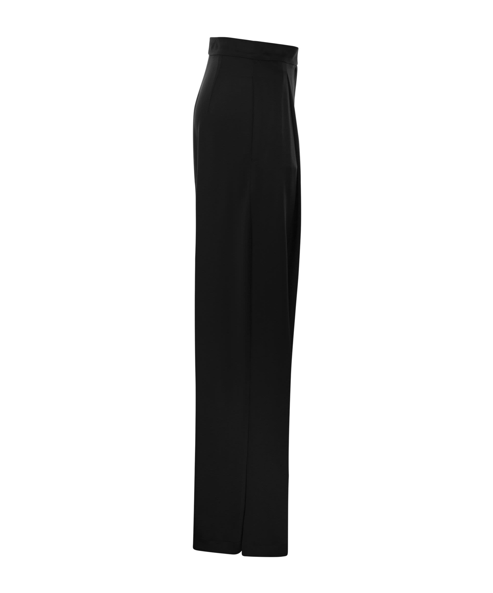 Max Mara Fiesta Silk Flared Trousers In Black