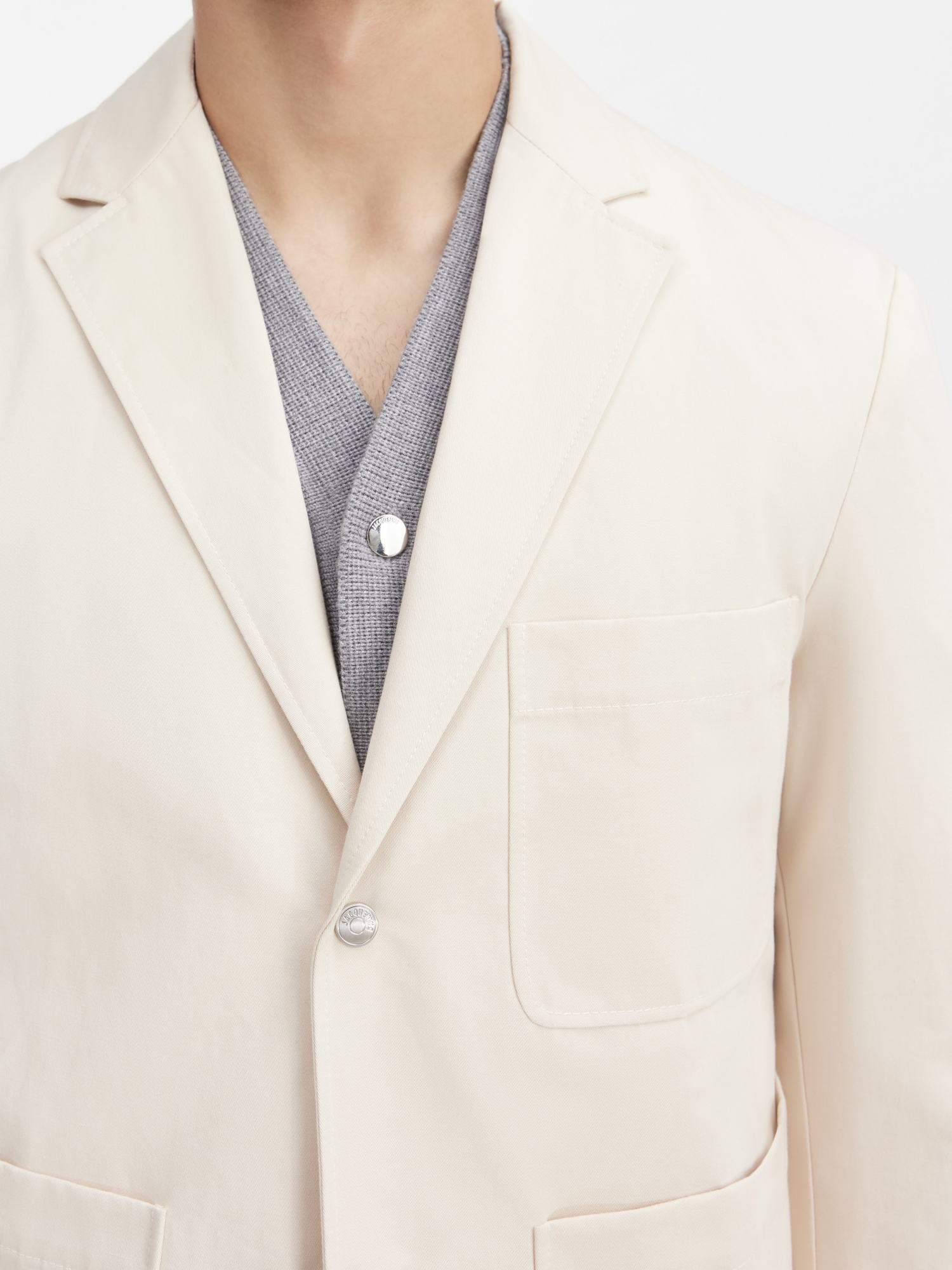 Jacquemus Jean Single Breasted Blazer In White