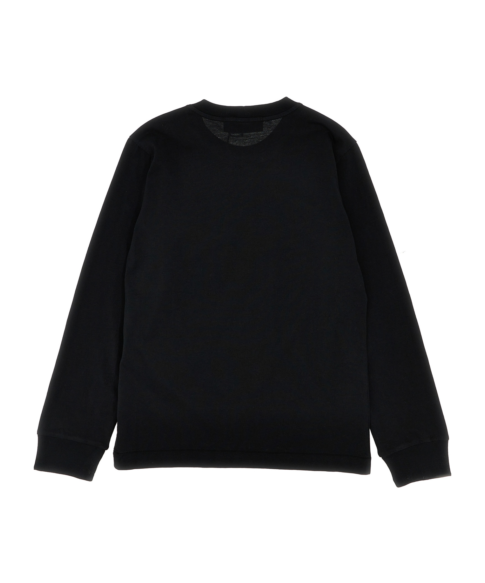Stone Island T-shirt With Round Neck And Long Sleeves In Black