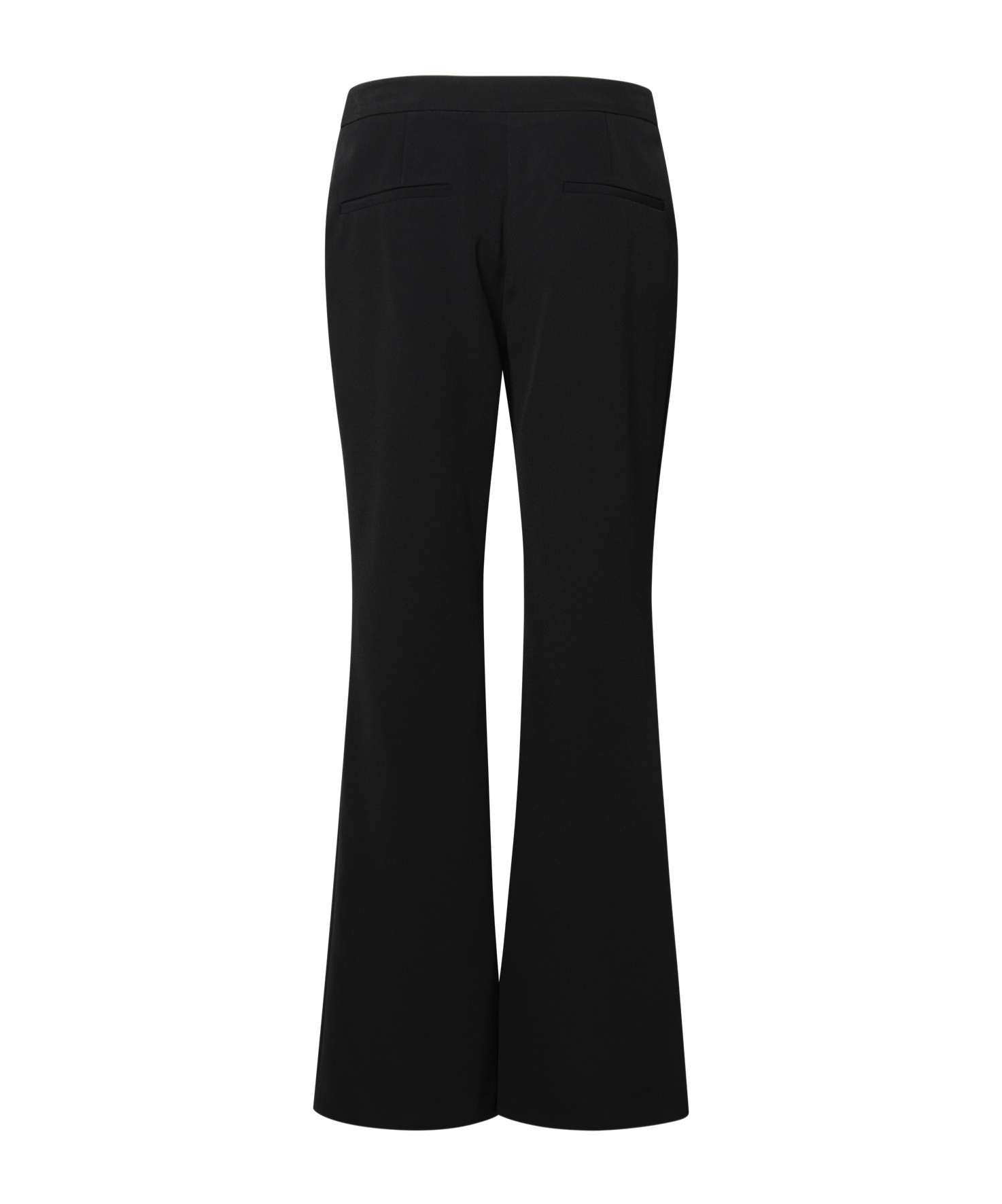 Balmain Flared Crepe Trousers In Black