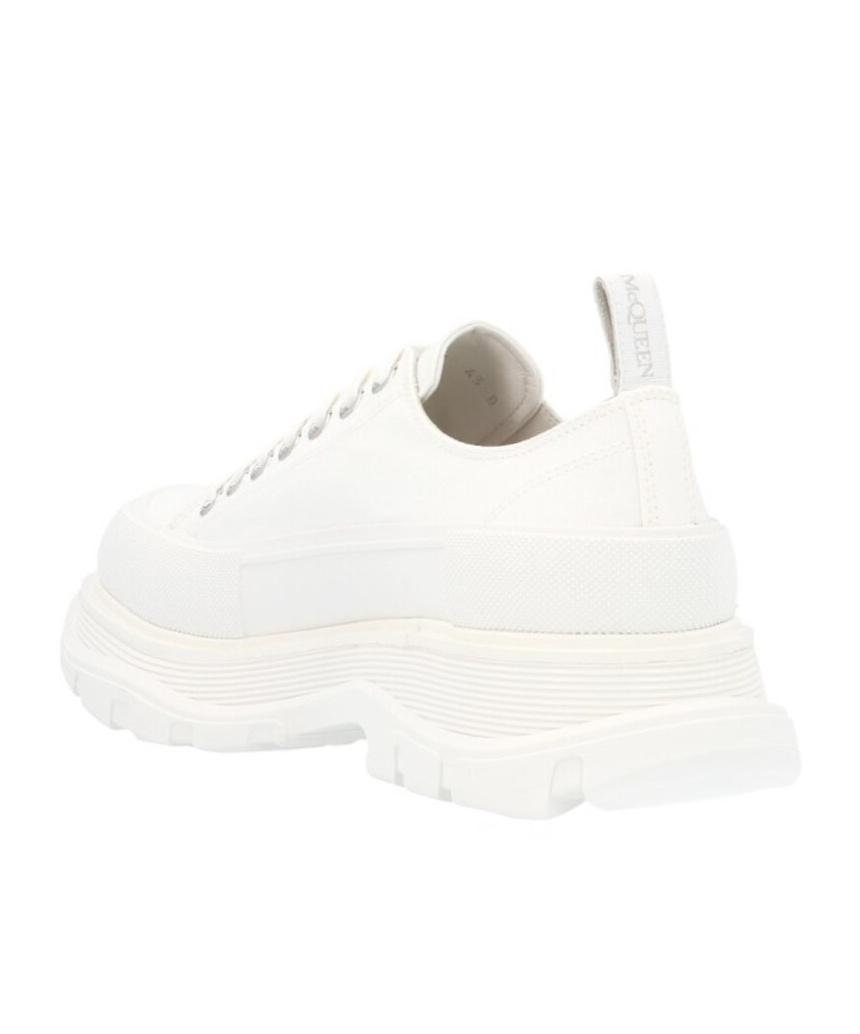 Shop Alexander Mcqueen Tread Slick Low-top Sneakers In White