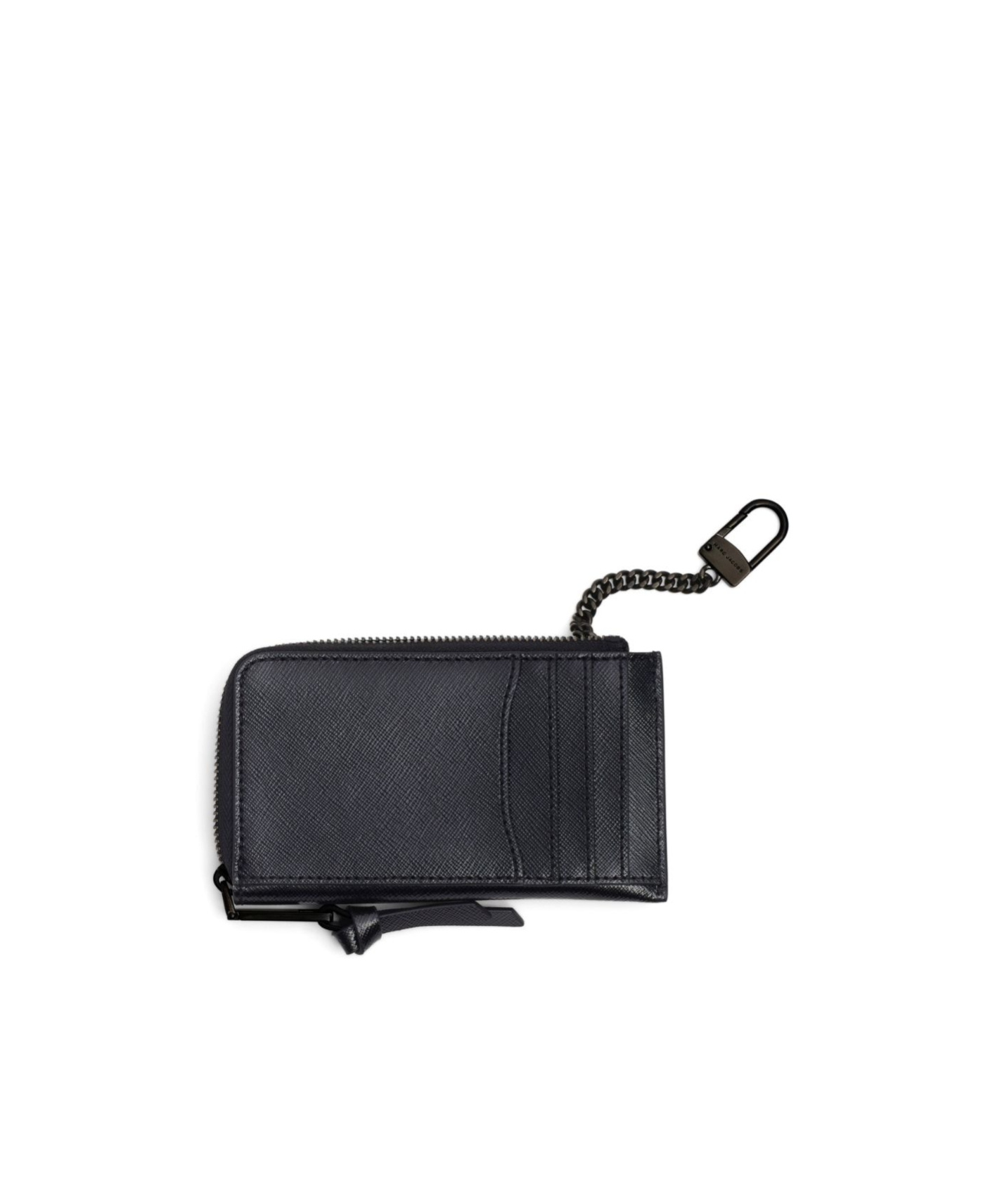 Marc Jacobs Black Leather Utility Snapshot Dtm Slim Wallet In Black