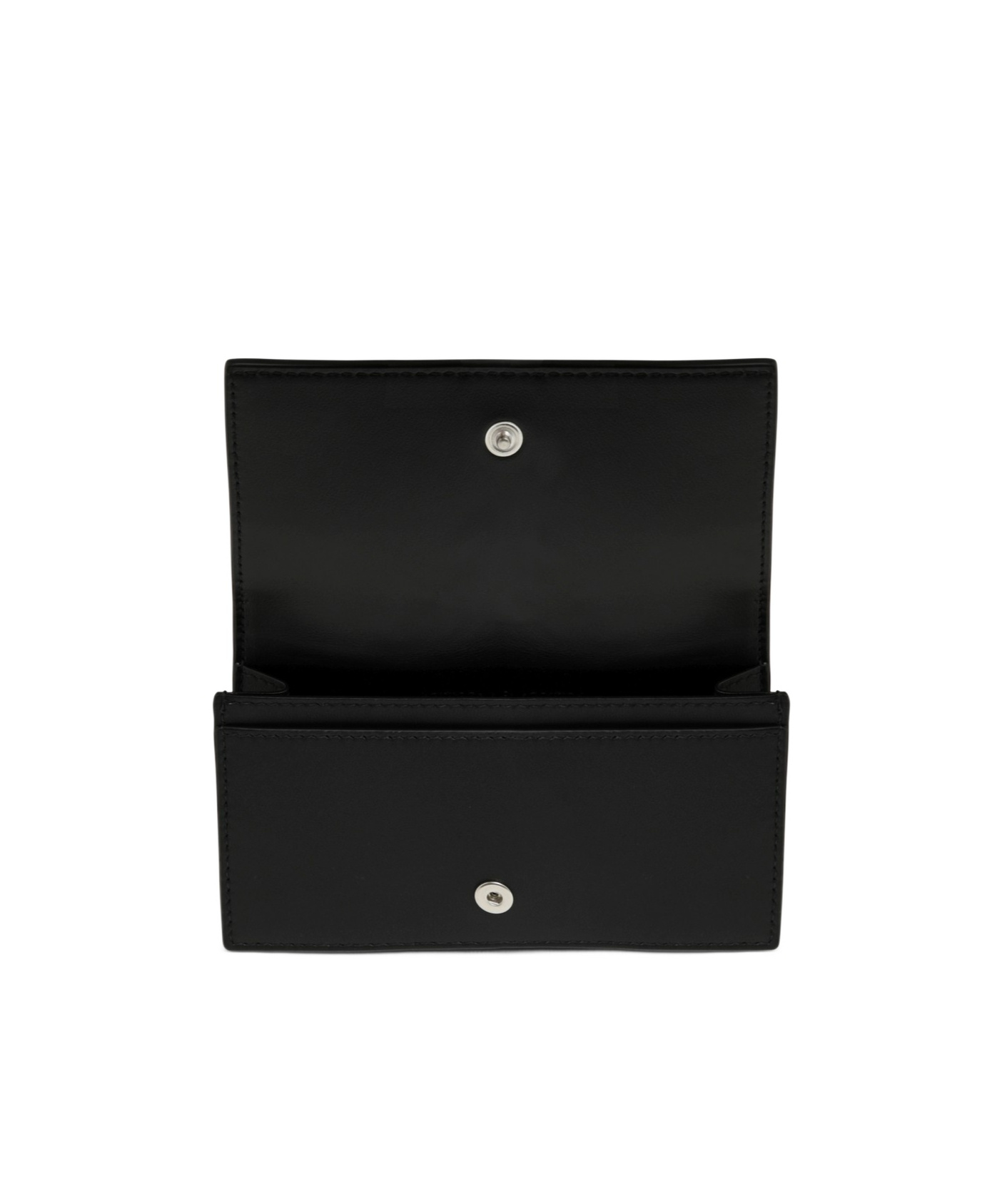 Bottega Veneta Maxi Intrecciato Card Case In Black