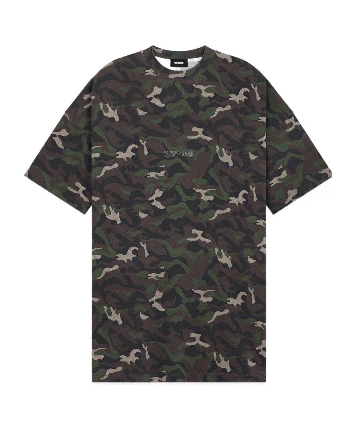 We11 Done Camouflage Printed T-shirt In Black