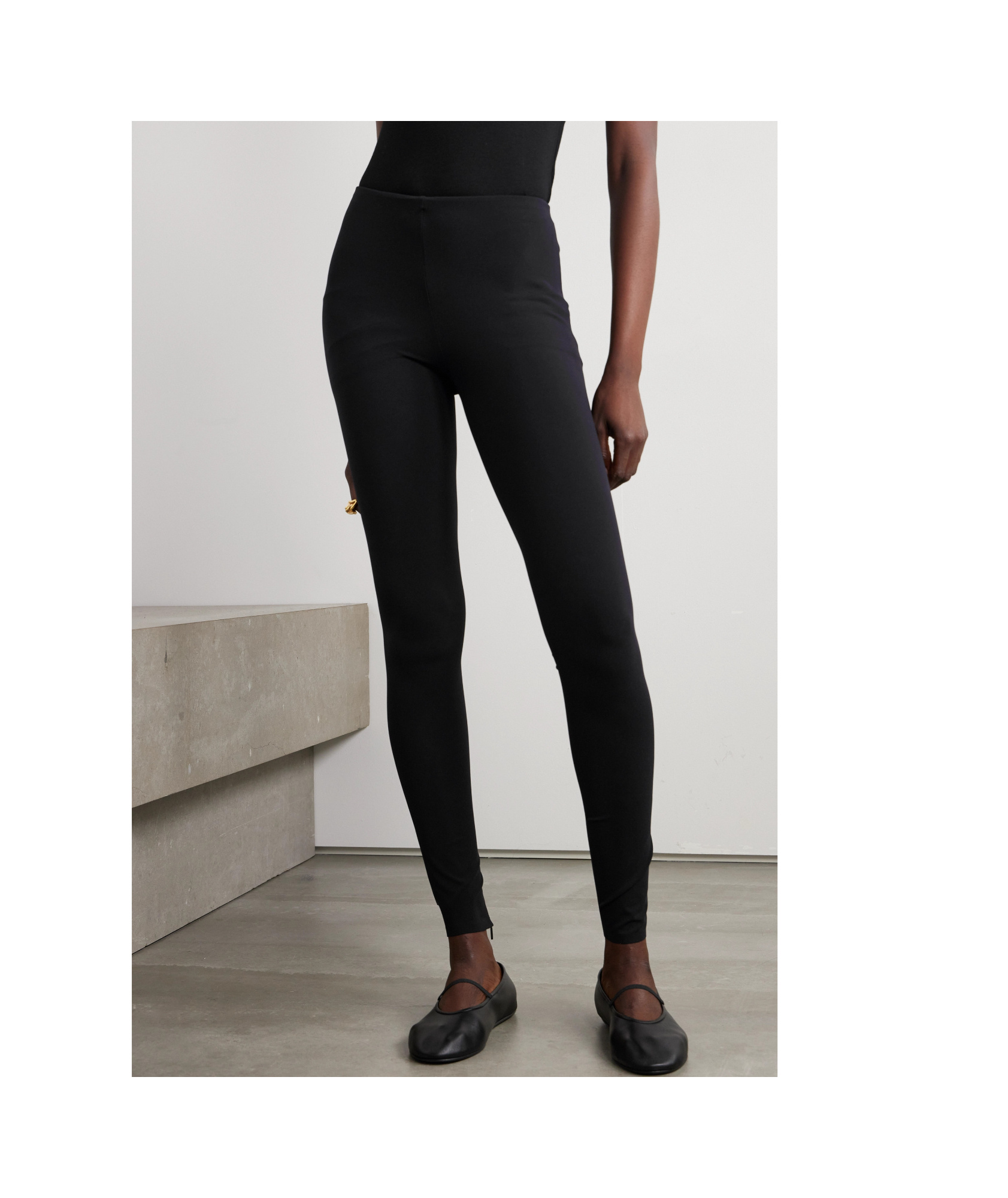The Row Lanza Stretch Leggings In Black