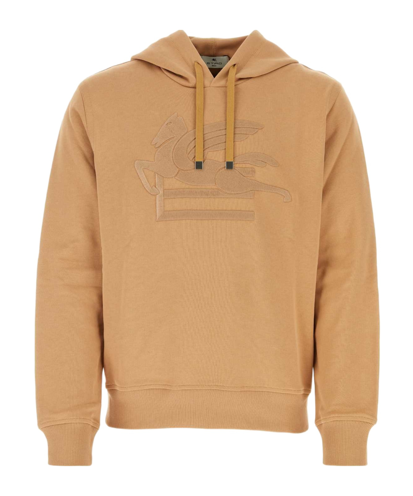 Etro Sweatshirt With Pegasus Embroidery In Nude