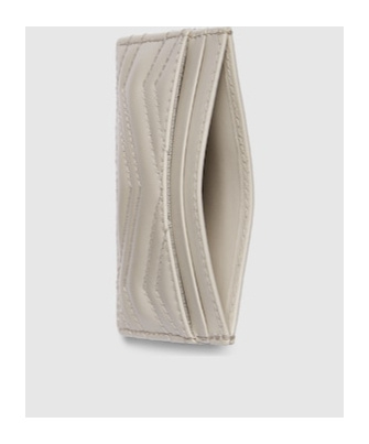 Gucci Gg Marmont Matrasse Embossed Card Bag In Nude