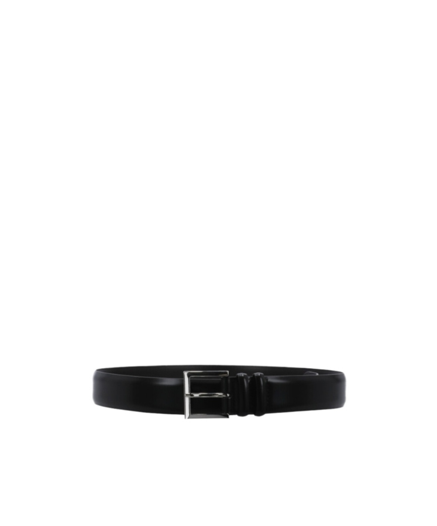 Orciani Buckle-fastening Leather Belt In Black