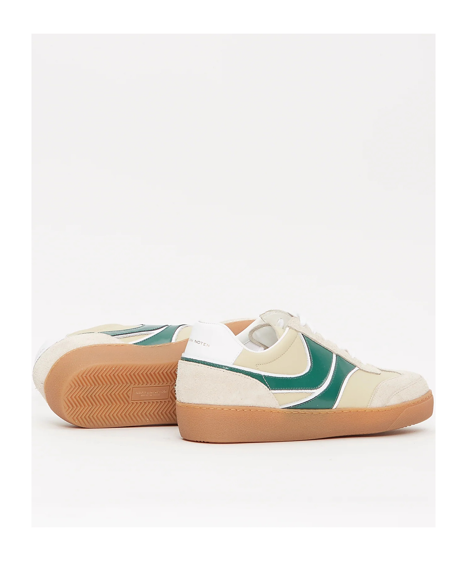 Shop Dries Van Noten Round-headed Low-top Casual Shoes In Brown