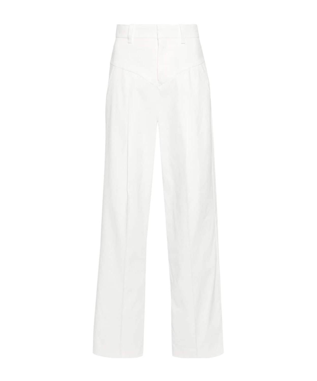 Shop Isabel Marant Staya Wide-legged Casual Pants In White