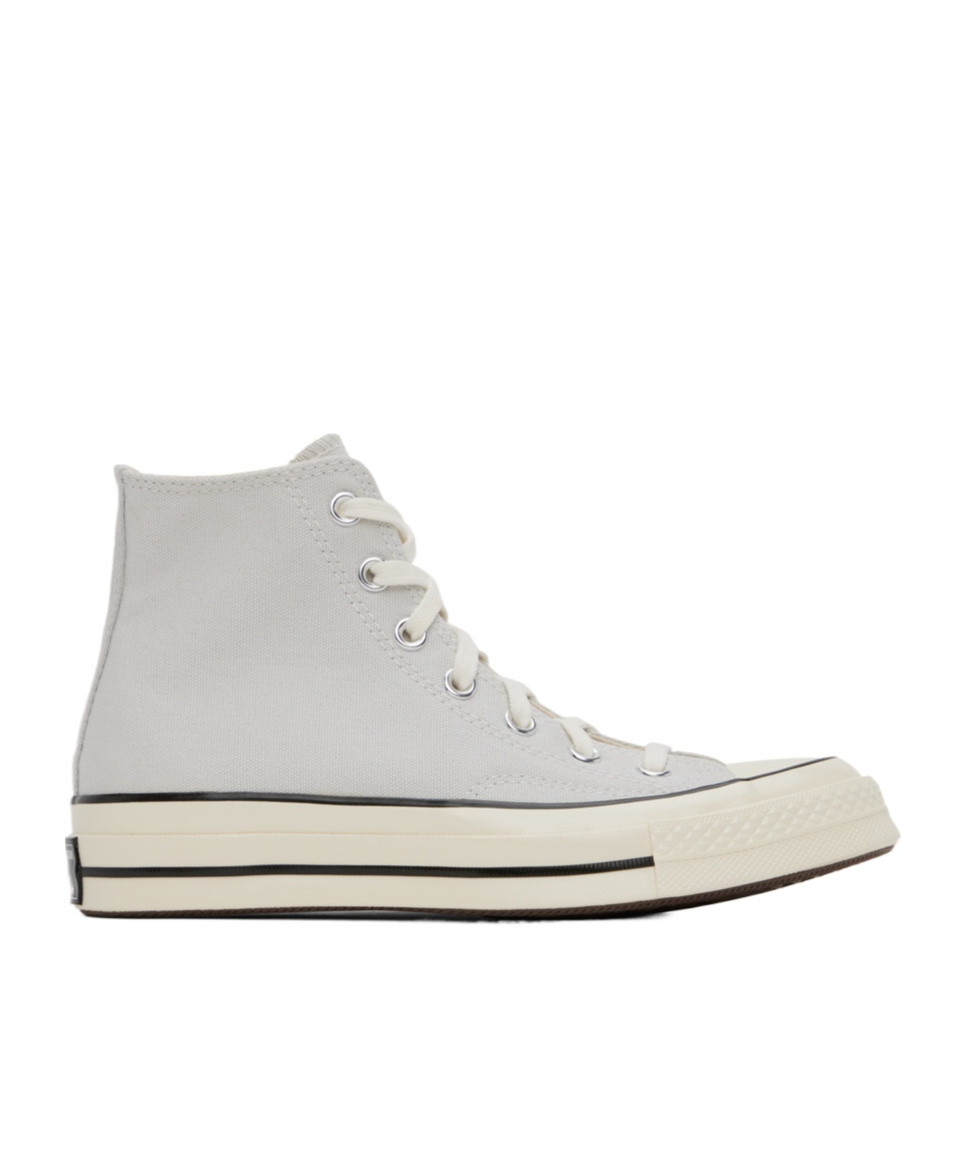 Converse Logo Patch High Upper Board Shoes In White