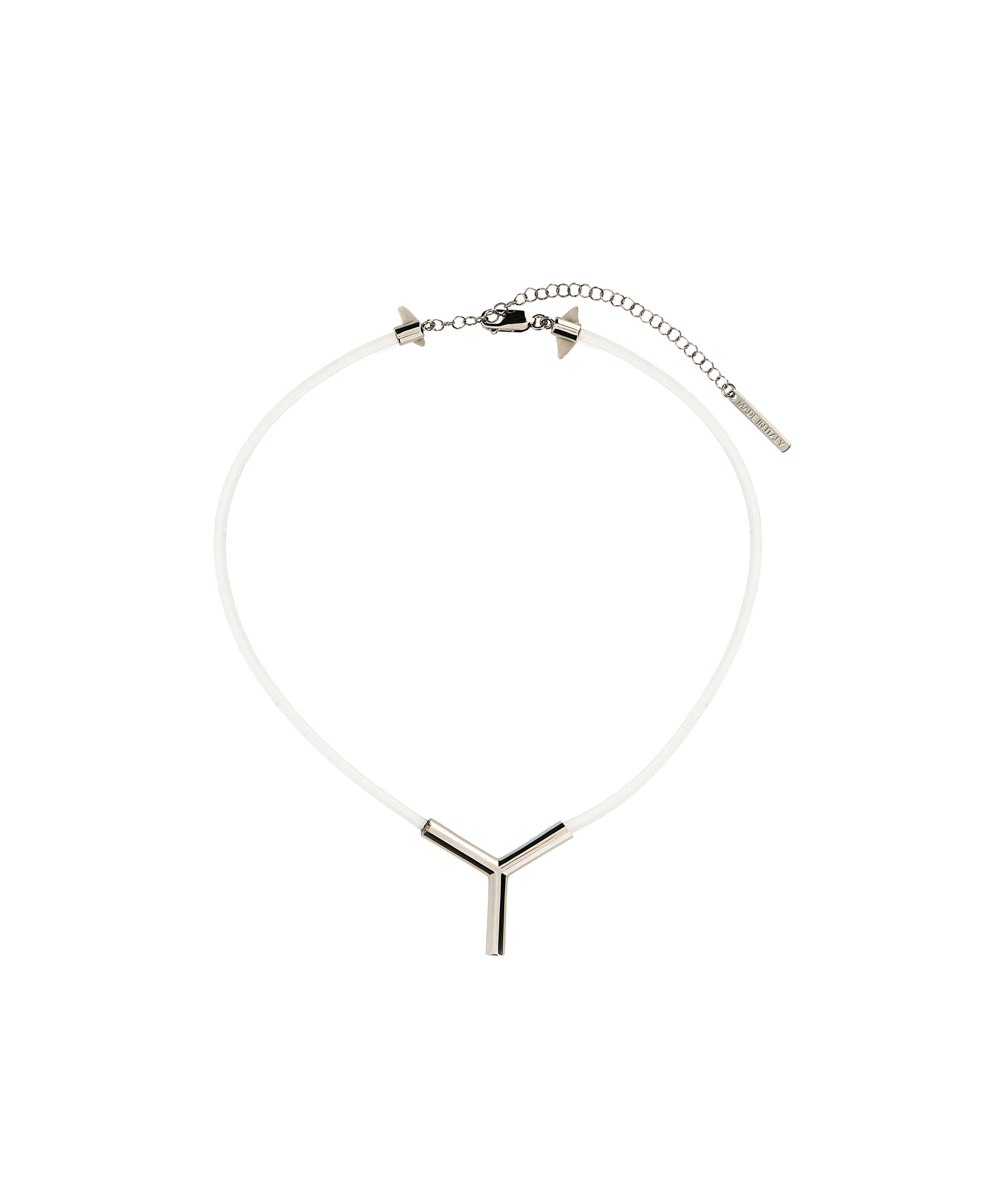 Y/project Y Project Women Transparent Pvc Y Necklace In White