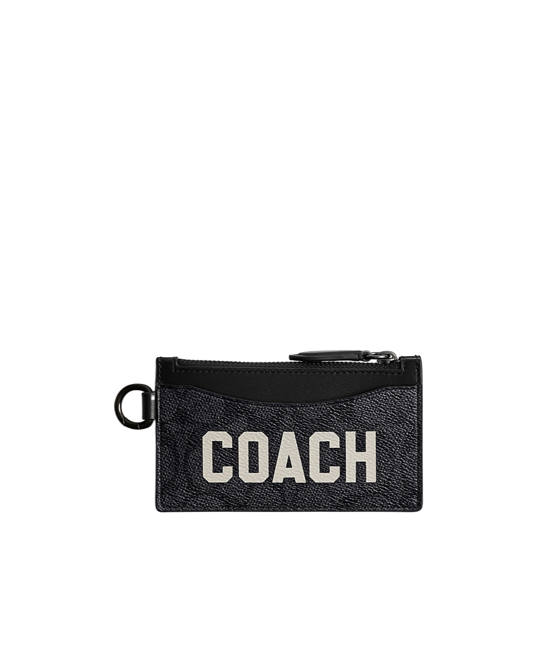Coach Logo-stamp Cardholder In Black